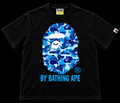 BAPE T-SHIRTS - BLACK/BLUE