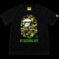BAPE T-SHIRTS - BLACK/ARMY GREEN